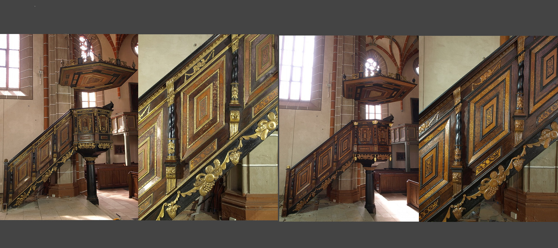 Kanzel, 1669 erbaut, Stadtkirche St. Georg in Schmalkalden <br>Ausführung in Zusammenarbeit mit "Döll-Restaurierung, Eschwege":https://www.doell-restaurierung.de/ Kanzel, 1669 erbaut, Stadtkirche St. Georg in Schmalkalden <br>Ausführung in Zusammenarbeit mit "Döll-Restaurierung, Eschwege":https://www.doell-restaurierung.de/